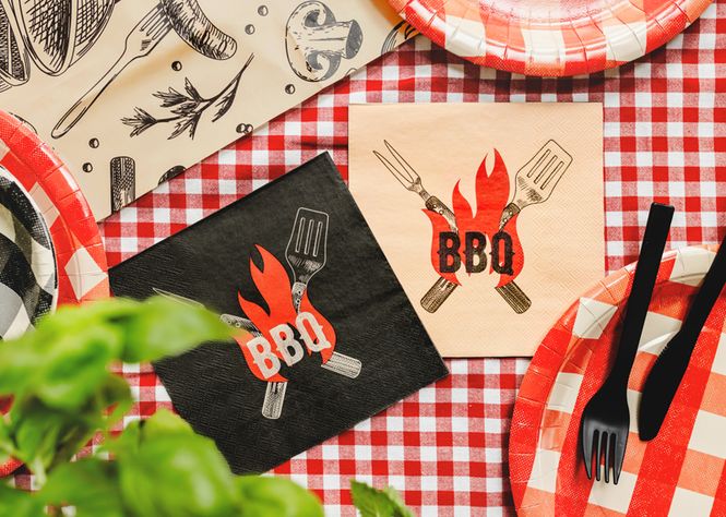 Hovedbilde BBQ-servietter 33x33 cm  20 stk