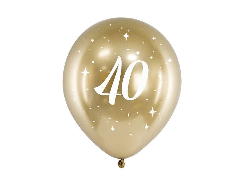 Ballonger 40 Gull - 6 stk.