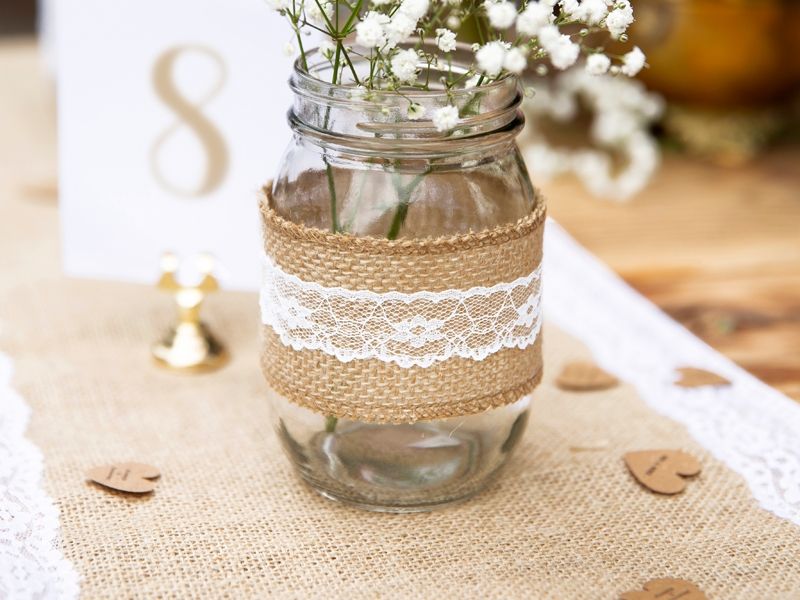 Jute Pyntebånd Blonder 1