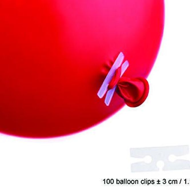 Hovedbilde Ballongklips i plast  100 stk