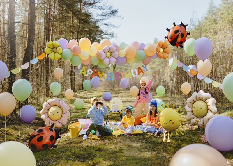 Folieballonger til Daisy-girlander  4 stk