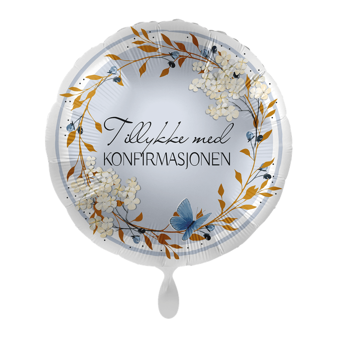 Hovedbilde Folieballong Tillykke med konfirmasjonen, blå, 43 ...
