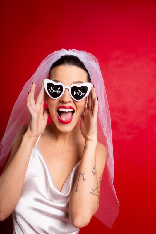Briller Bride to be hvit