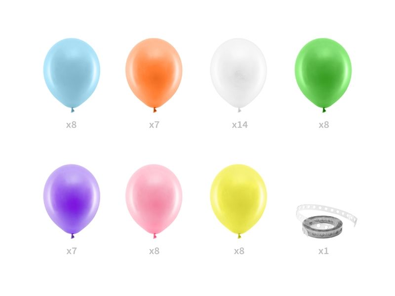 Ballongbue - Regnbuefarget 2 meter
