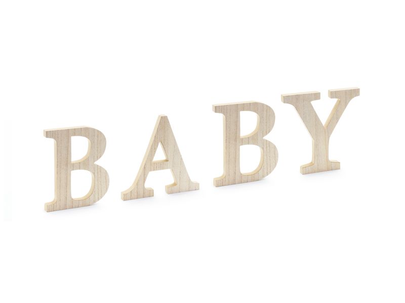BABY borddekor i tre  16,521,5 cm