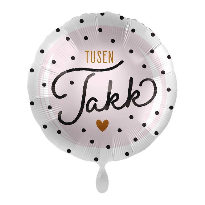 Hovedbilde Folieballong «Tusen takk» – rosa med ...