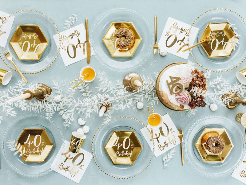 Papptallerkener 40-årsdag, gull