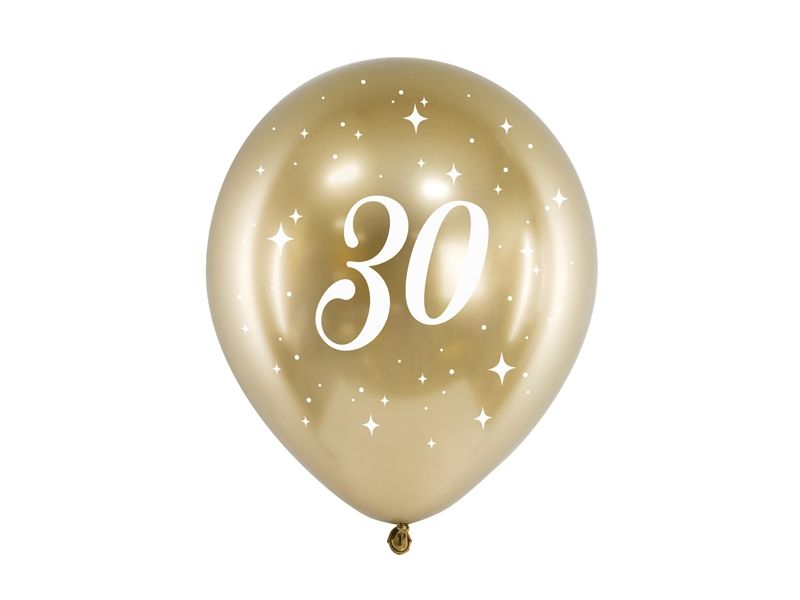 Ballonger 30 Gull - 6 stk.