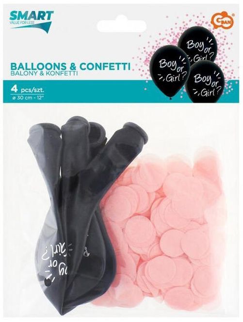 Hovedbilde Ballong baby rosa konfetti