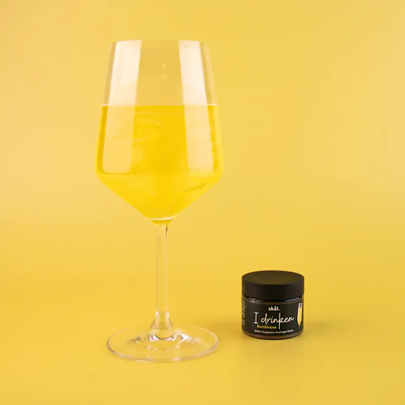 Glitterfarge i drinken - Bumblebee