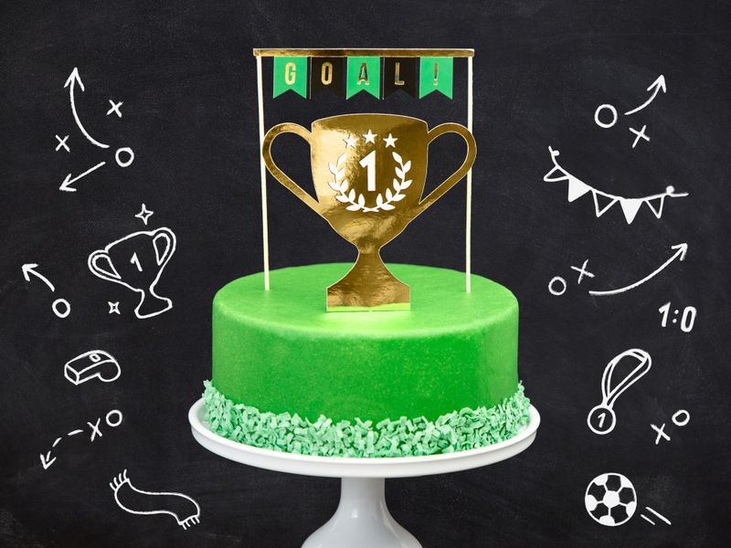 Kaketopper Mål og pokal  15-20 cm
