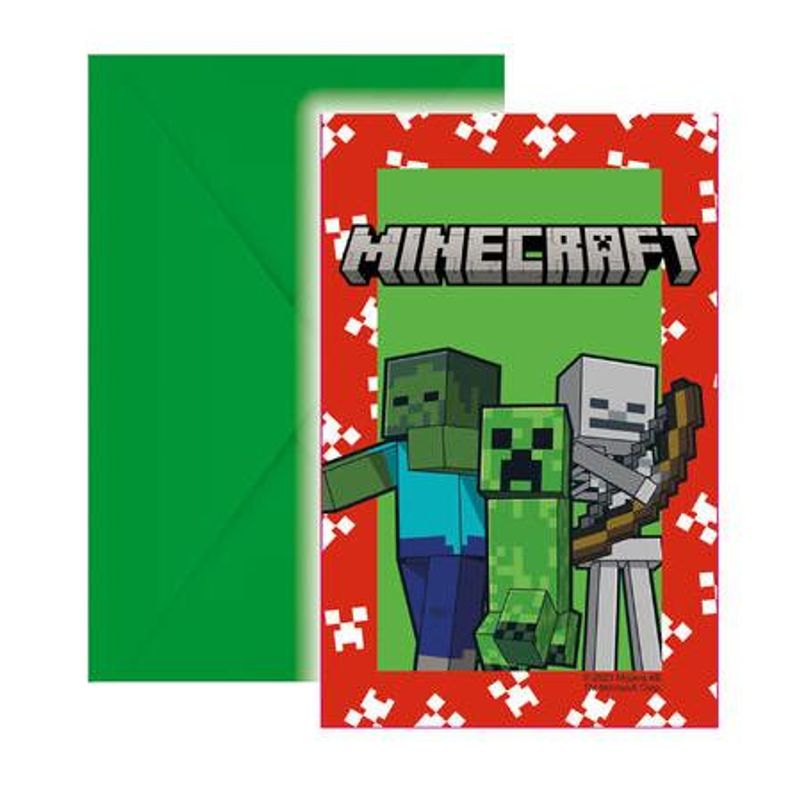 Invitasjoner Minecraft (6 stk)