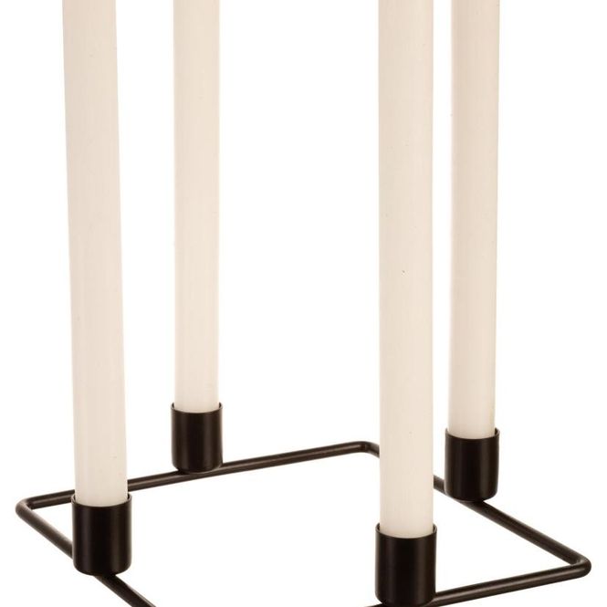 Hovedbilde Adventslysestake i metall  sort, 20 x 20 cm