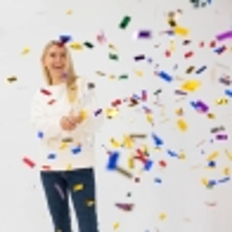 Konfettikanon Flerfarget Folie