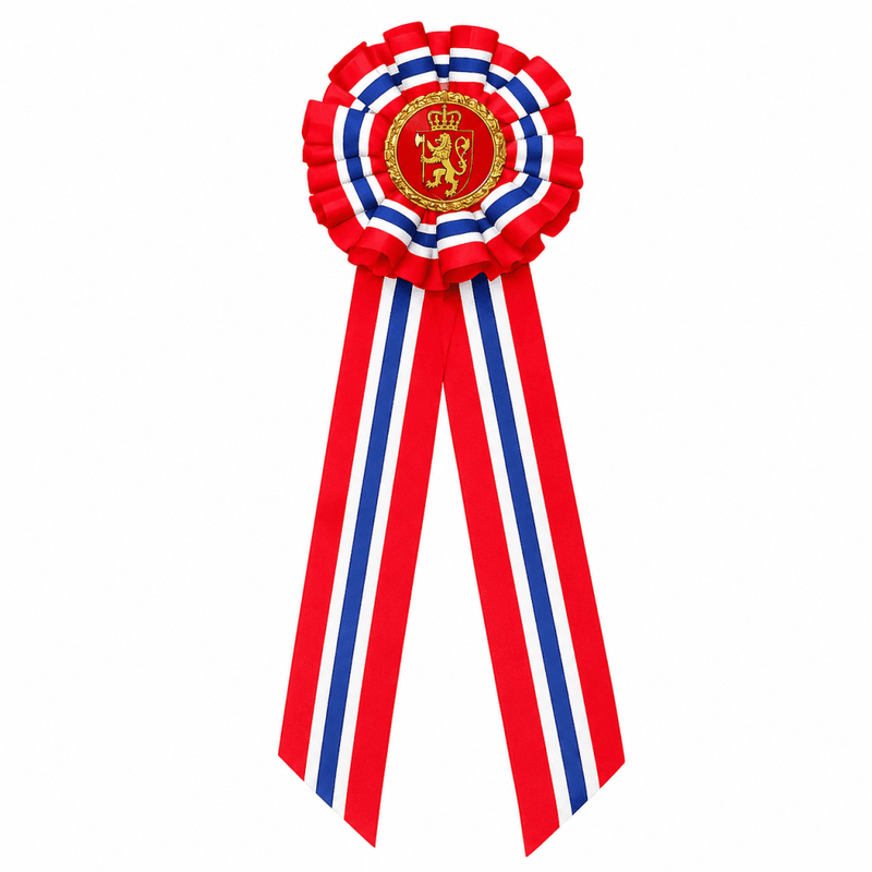 Rosett med nasjonalbånd