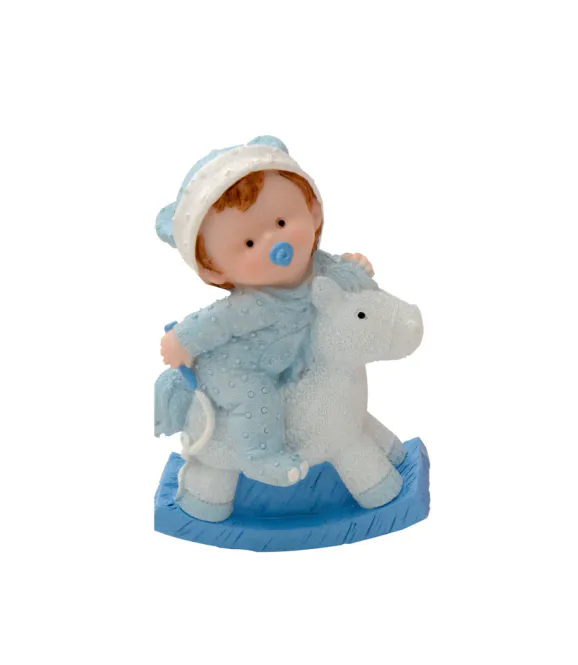 Hovedbilde Bordpynt - Baby Gyngehest Blå 