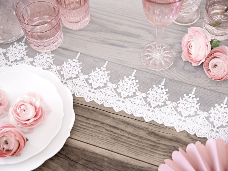 Bordløper Blonder Luksus - 0,45 x 9 m