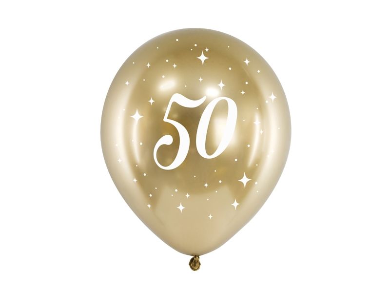 Ballonger 50 Gull - 6 stk.