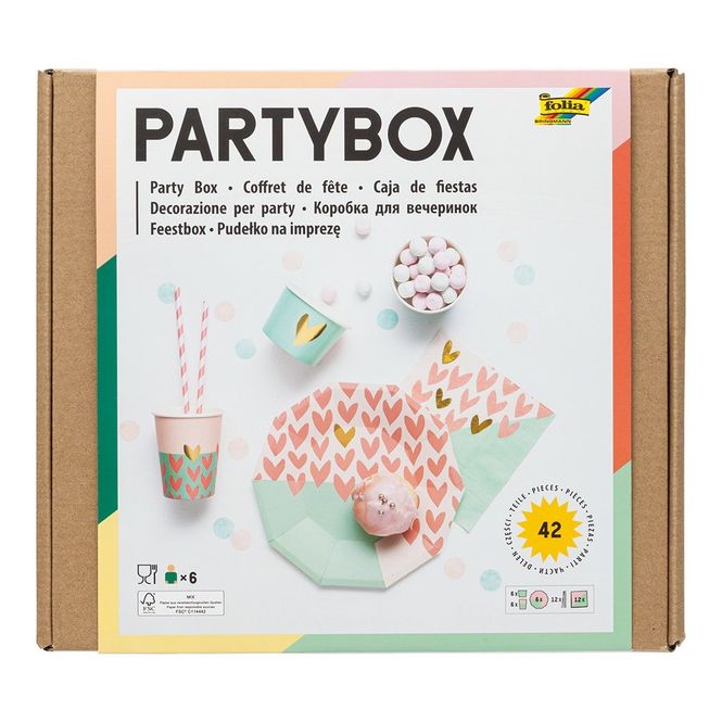 Hovedbilde Partybox Rosa - 42 deler