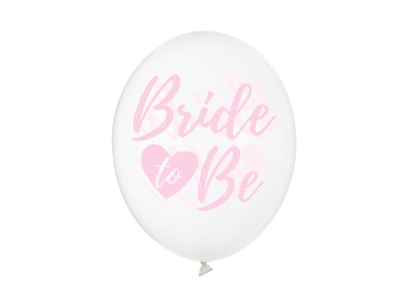 Ballonger Bride to Be Crystal Clear 30 cm  6 stk