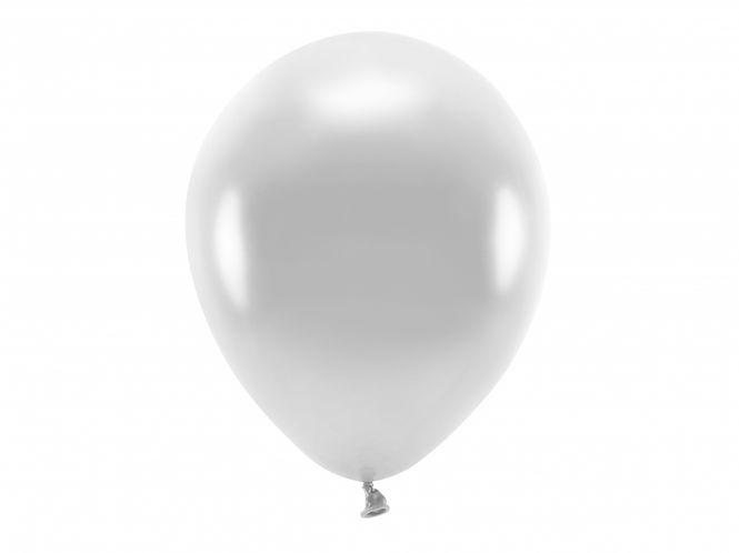 Hovedbilde ECO Ballonger 10 Stk, 30cm - Metallisk, Sølv