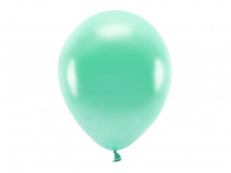 ECO Ballonger 10 Stk, 30cm - Metallisk, Mørk Mint