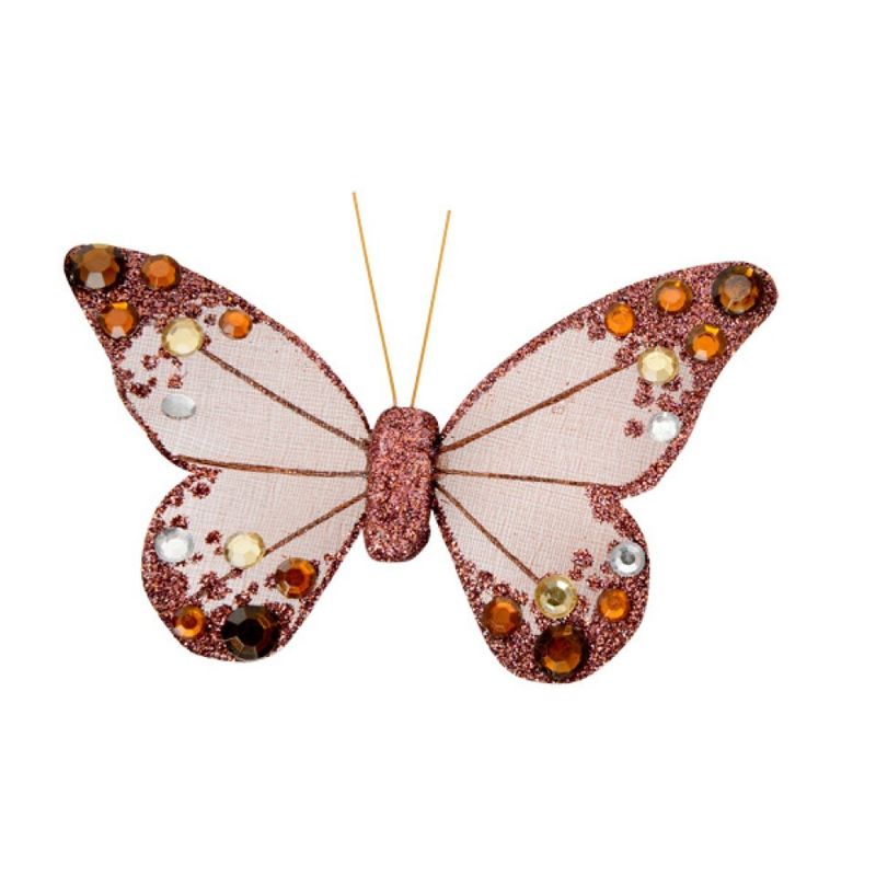 Sommerfugl Organza Brun