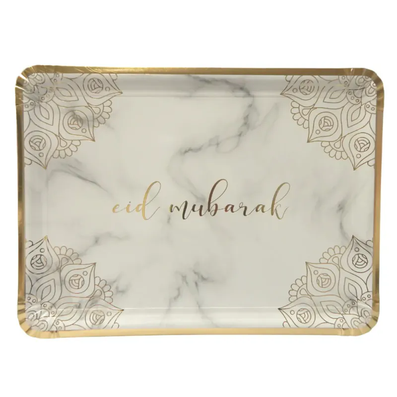 Eid Mubarak Serveringsfat Marble & Gold