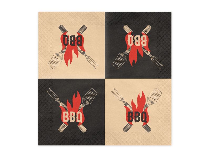 BBQ-servietter 33x33 cm  20 stk
