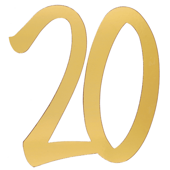 Hovedbilde Stor konfetti tall gull - 20 år